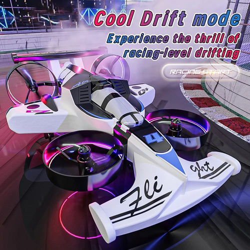 2 in 1 RC Drone Car Dual Mode Rechargeable Remote Control Aircraft with Ground Driving Function Mini Flying Drone & Electric Rac